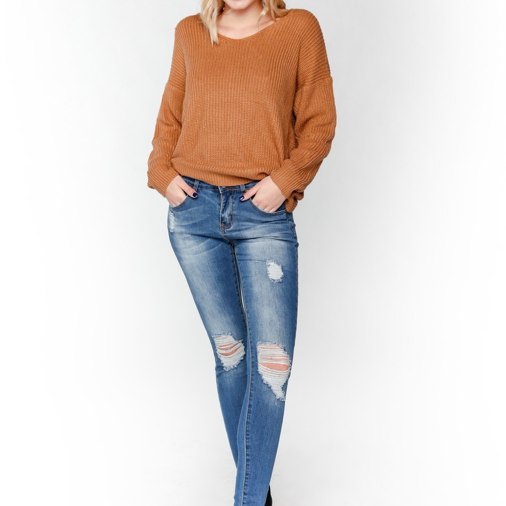 Terra cotta colored sweater